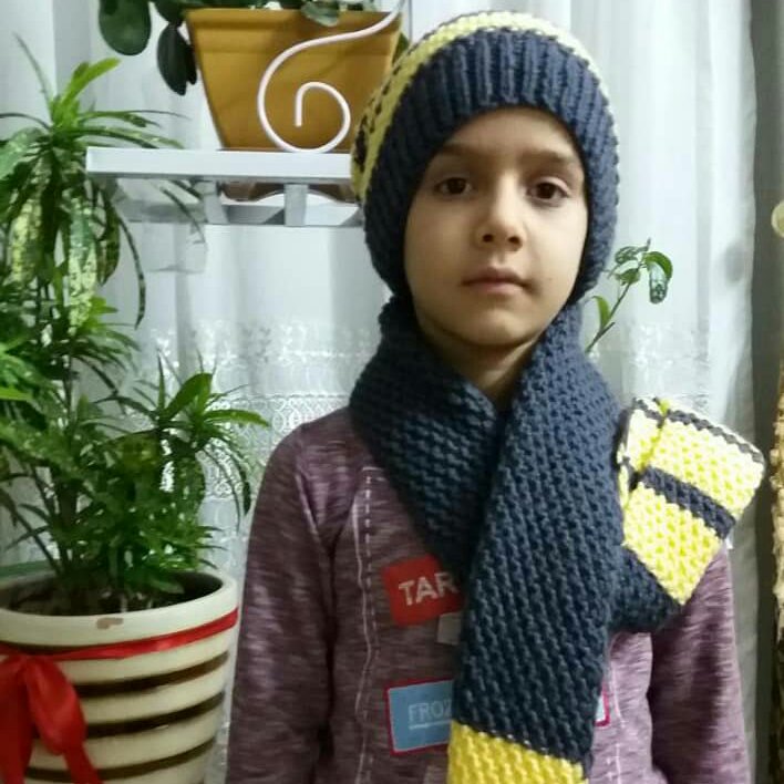 شال وکلاه پسرانه مدل جودانه