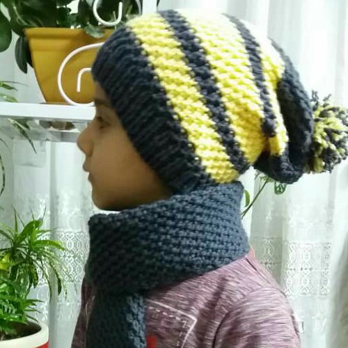 شال وکلاه پسرانه مدل جودانه