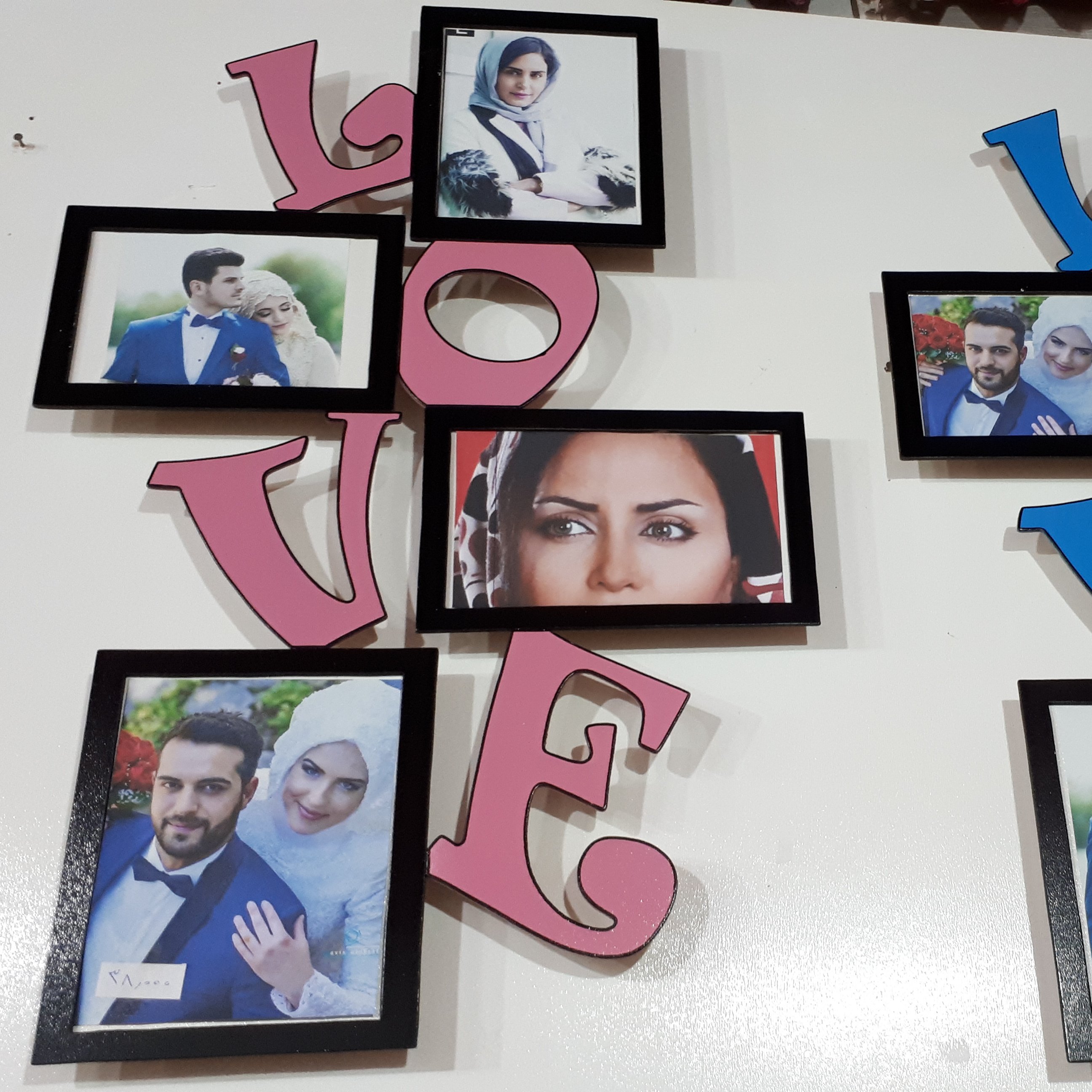 قاب عکس چوبی فانتزی طلاییه+هدیه خاص