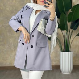کت تک زنانه مدل میکا فری سایز36تا44طوسی سفید مشکی