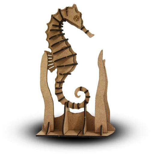 پازل سه بعدی چوبی طرح اسب آبی با جزییات و زیبا محکم و سبک