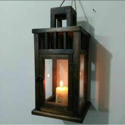 فانوس چوبی مخصوص شمع