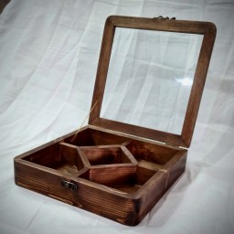 جعبه آجیل و شکلات چوبی