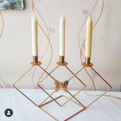 جاشمعی سه شعله لوزی فورتیک عالی برای دکور و دیزاین میز