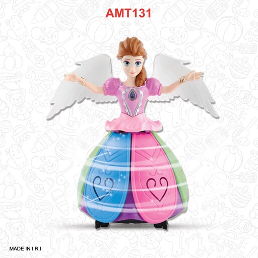 عروسک فرشته آنجل موزیکال چراغدار باتری خور AMT