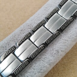 دستبند استیل مردانه stainless steel طول21سانت وزن50گرم پهنا12میل کیفیت بالا ضدزنگ