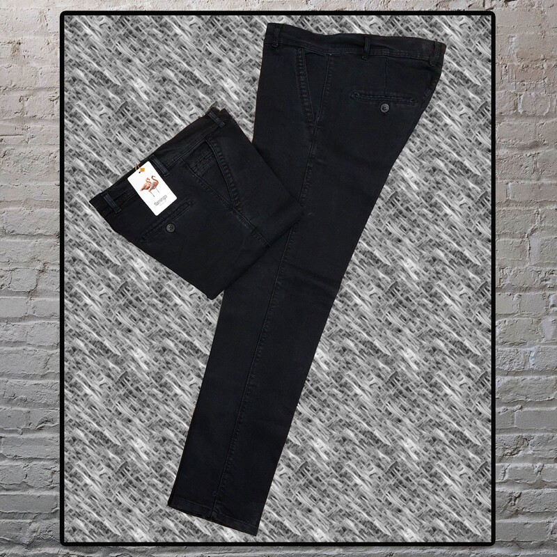 شلوار جین راسته کلاسیک جیب کنز سایز بزرگ سورمه ای