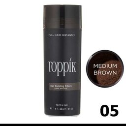 پودر پرپشت کننده مو تاپیک 25 گرمی شماره 5قهوه ای متوسط (Medium Brown)

