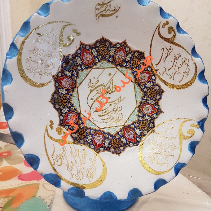 تابلو سفالی پایه دار رومیزی و بوفه ای