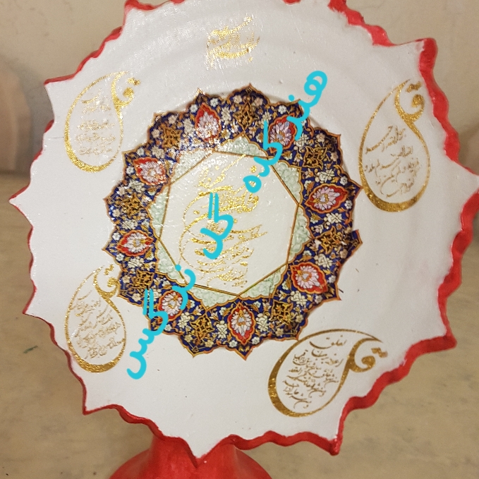 تابلو سفالی پایه دار رومیزی و بوفه ای
