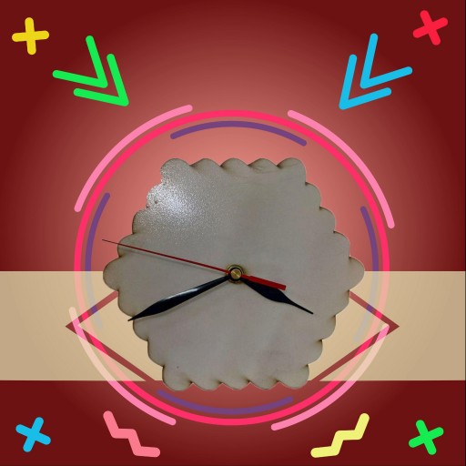چاپ طرح شما بر روی ساعت MDF شش ضلعی