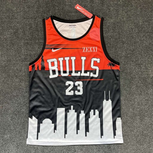 ست تاپ شلوارک بسکتبالی تیم BULLS (جنس سوزنی)