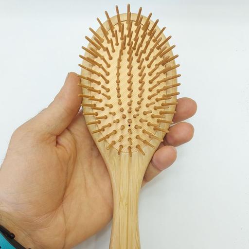 برس چوبی بامبو اصل (ضد موخوره و تقویت کننده مو) سایز متوسط 