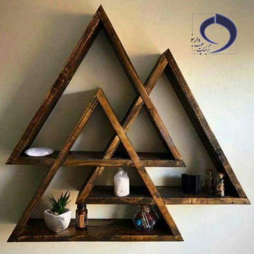 شلف دیواری مدل سه مثلث