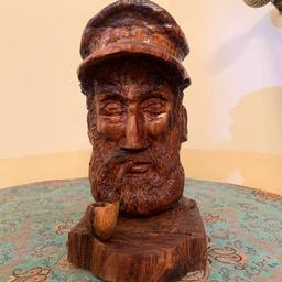 مجسمه چوبی کاپیتان- چوب کاج- کاملا دست ساز