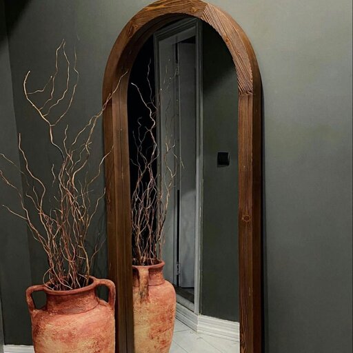 آینه قدی هلالی چوبی 