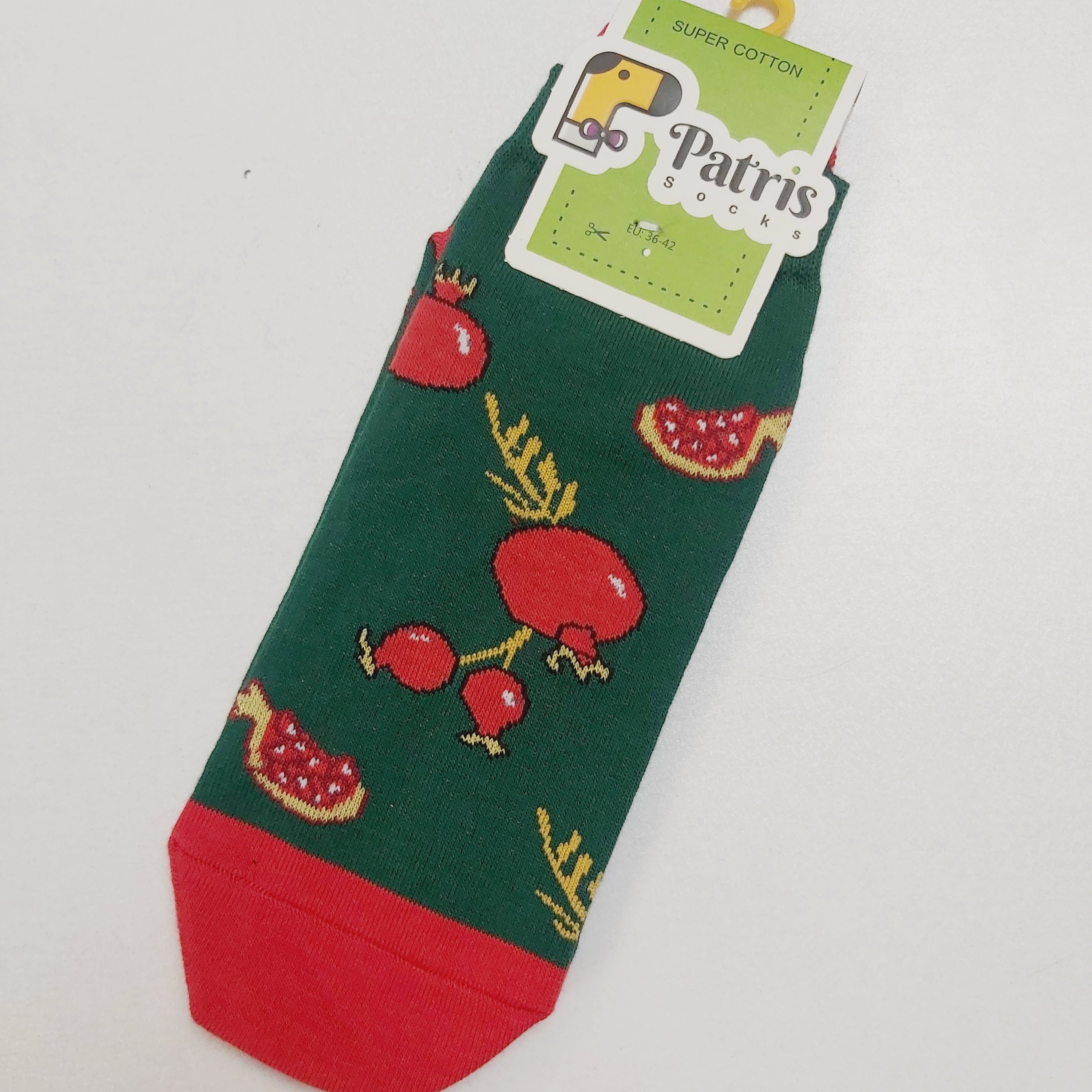 جوراب یلدا،مچی،طرح انار و هندوانه،نخ پنبه درجه یک،