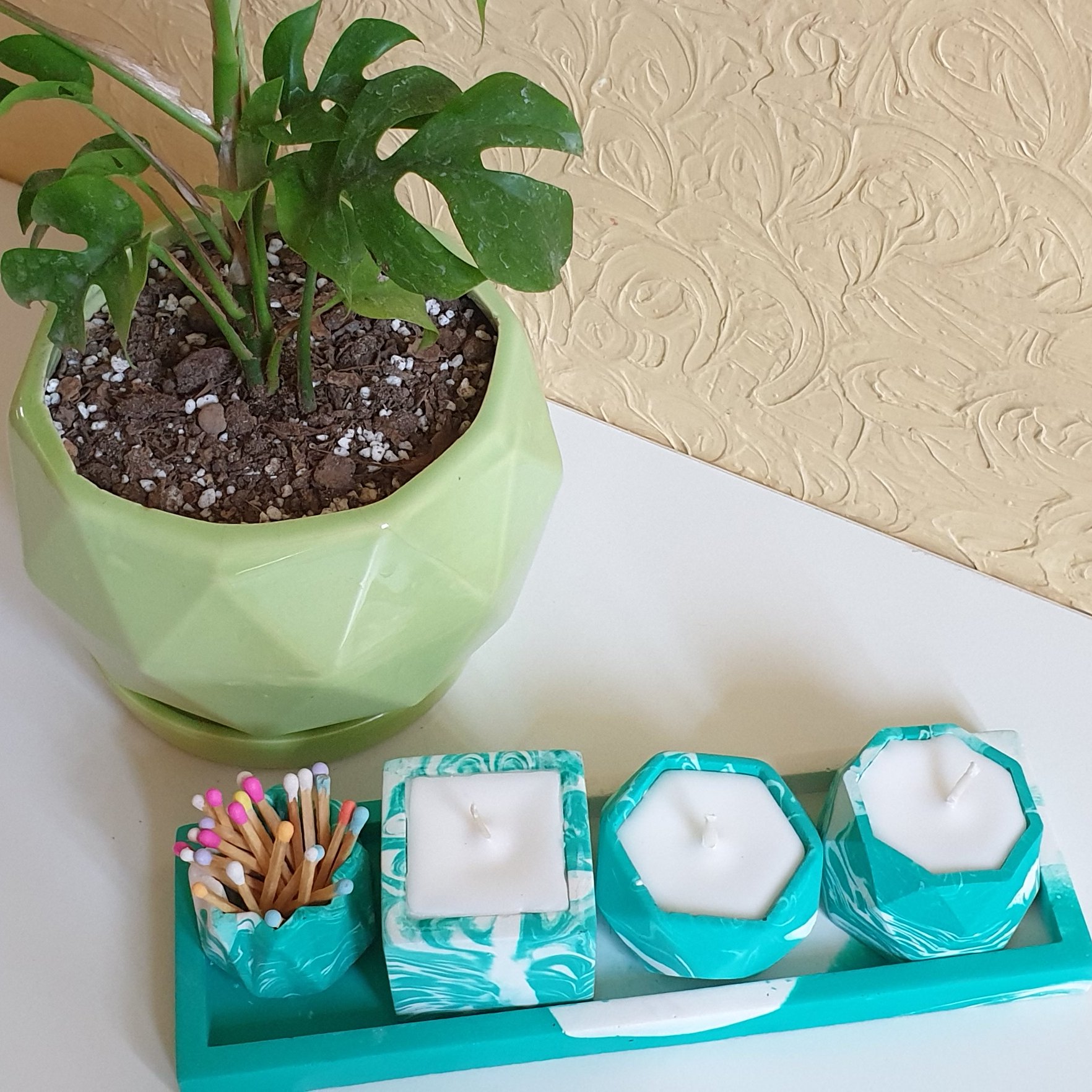 شمع مینیاتوری 4عددی دستساز رزسیاه