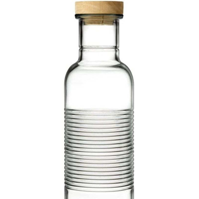 بطری آب شیشه ای درب چوب پنبه