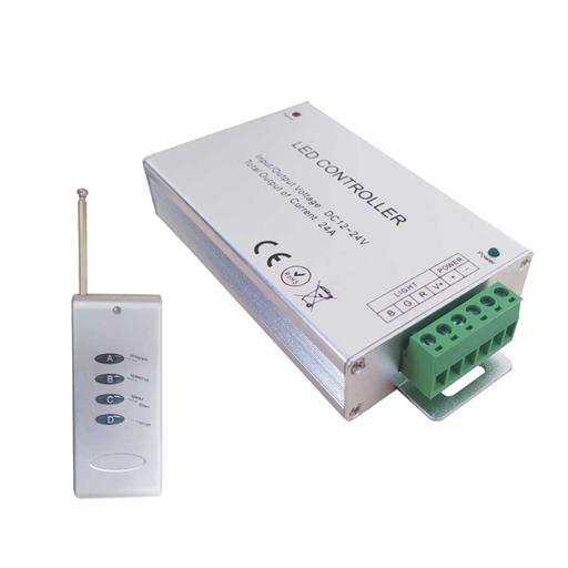 کنترل 24 آمپر RGB همراه با ریموت RF کنترلر آر جی بی با ریموت آر اف و باتری