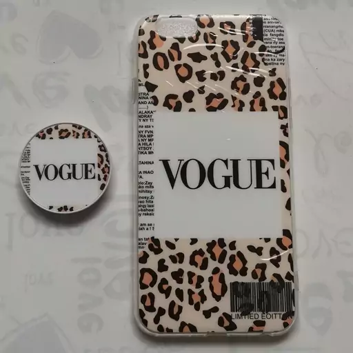 قاب طرحدار  هولوگرامی پاپ سوکت دار vogue مناسب گوشی آیفون 6 و آیفون 6s