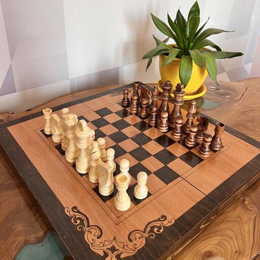 مهره شطرنج چوبی صنوبر سایز بزرگ 4
