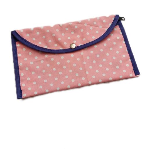 کیف لقمه پارچه ای دخترانه و پسرانه  زیپ دار و دکمه دار لایه میانی از پلاستیک  در رنگبندی مختلف  سایز 22در16