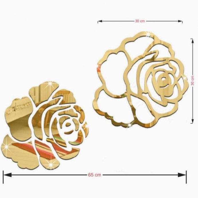 آینه دو گل رز زیبا