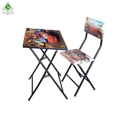 میز و صندلی تحریر کودکانه تاشو طرح ماشین (پرداخت کرایه پس از تحویل)