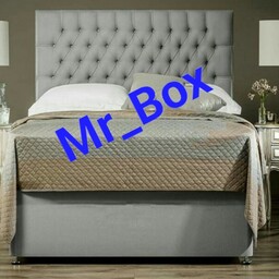 تختخواب باکس ثابت هتلی سایز  140 به همراه تاج تخت خواب بدون تشک