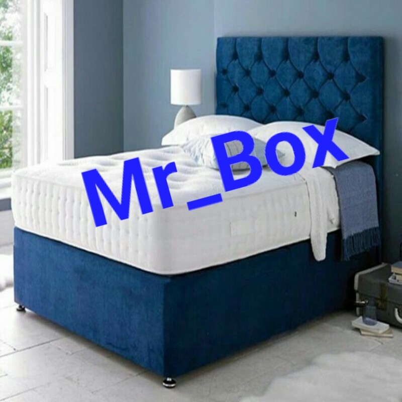 تختخواب باکس ثابت هتلی سایز  140 با تاج تخت خواب بدون تشک