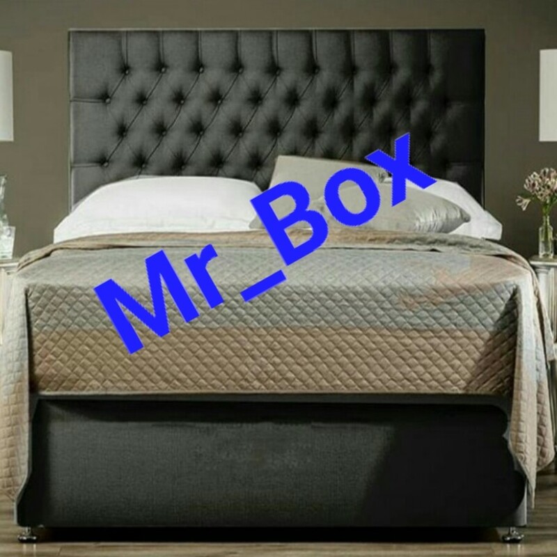 تختخواب باکس ثابت هتلی سایز 140 باتاج تخت خواب بدون تشک