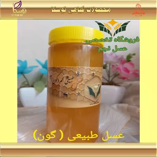 عسل گون زول طبیعی  1000 گرمی کوهی اصل  بدون موم نجم  