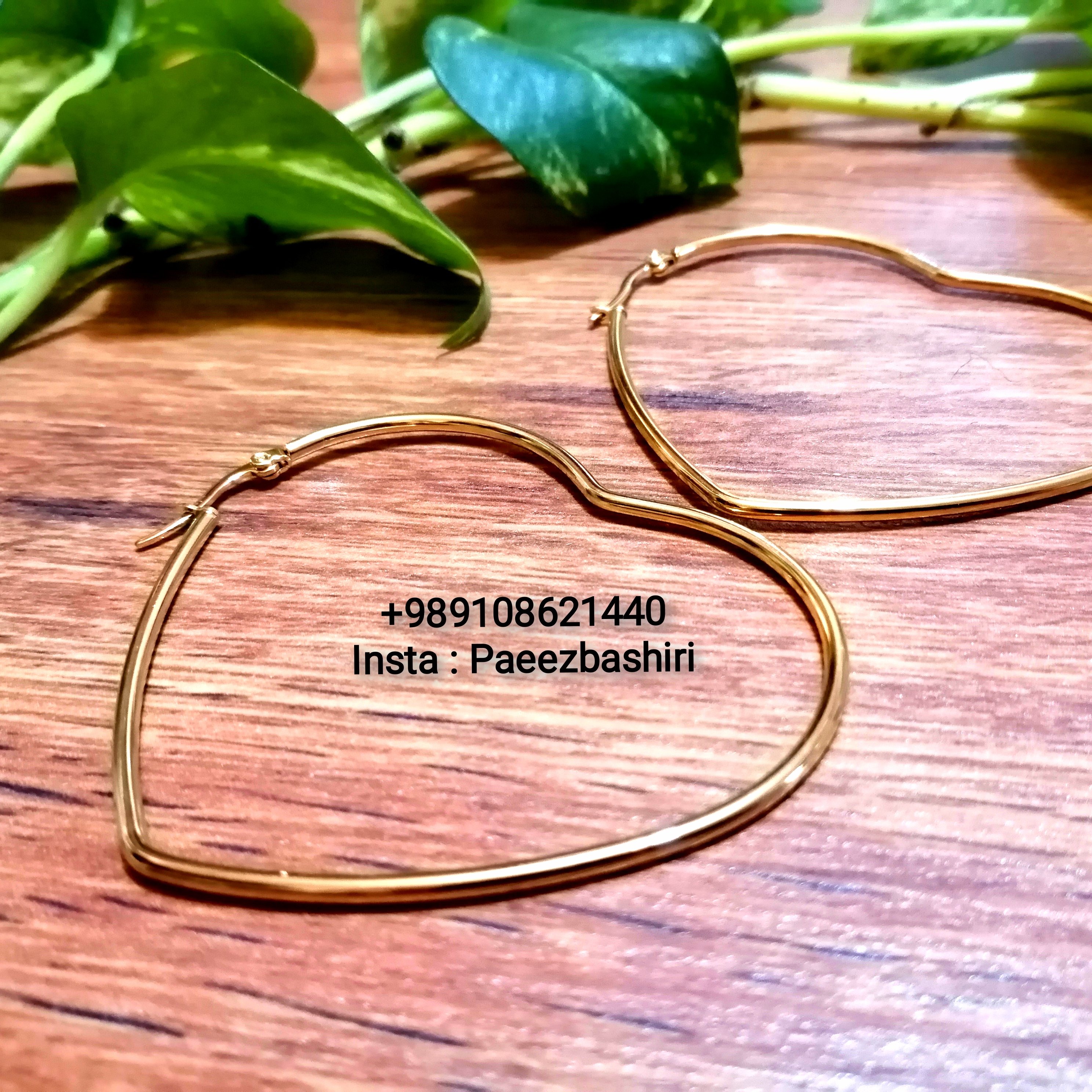 گوشواره حلقه ای  طرح قلب