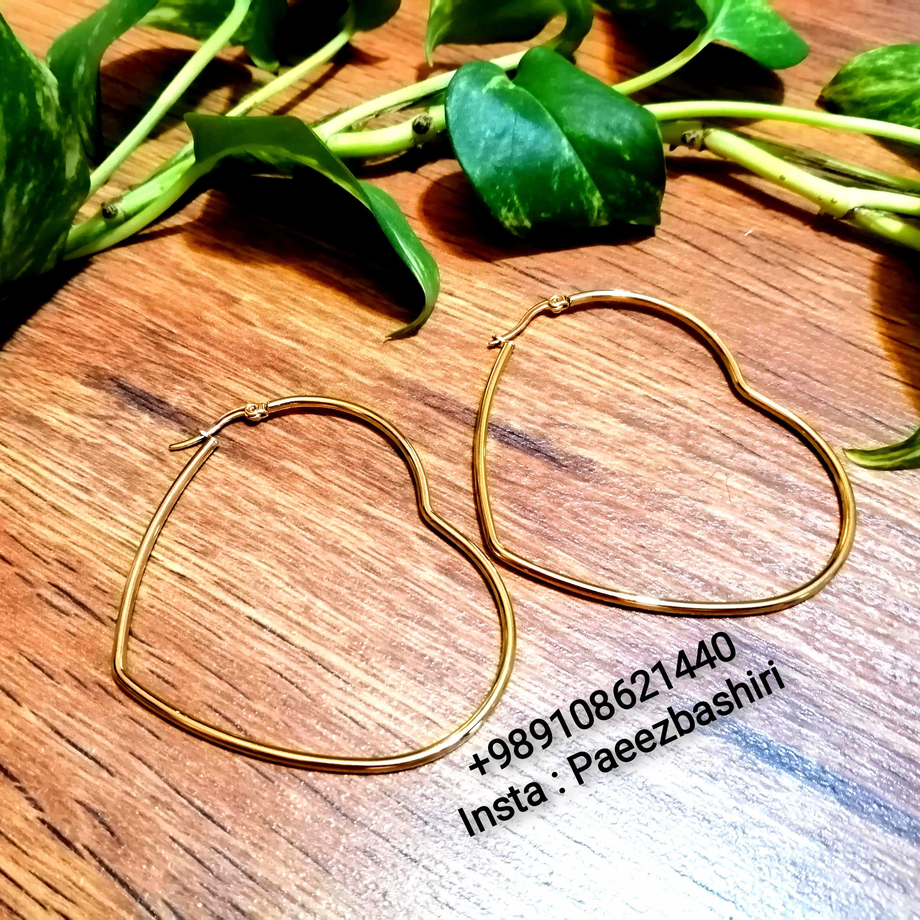 گوشواره حلقه ای  طرح قلب