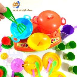 اسباب بازی سرویس اجاق گاز و ظروف بانمک یلدا(اجاق گاز یلدا شرکت زرین تویز) ظروف پلاستیکی