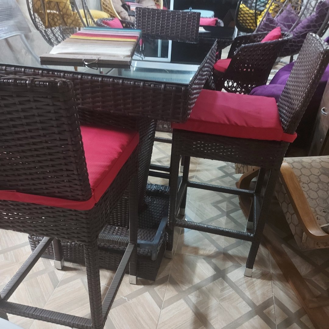 ناهارخوری و میز و صندلی غذاخوری کانتر بافت تسمه - قابل استفاده در فضای باز و سرپوشیده - ارسال با باربری پس کرایه