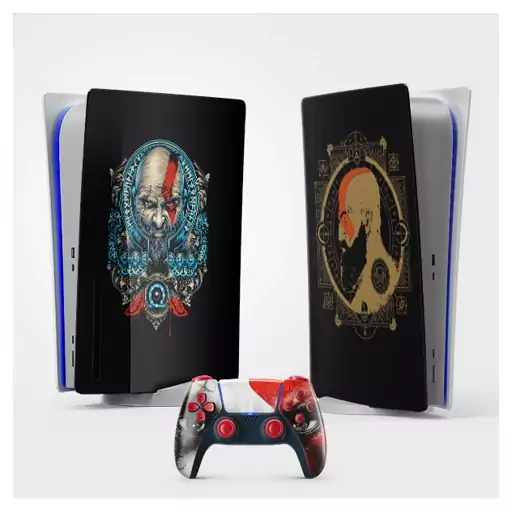 اسکین(برچسب)Playstation 5-طرح GOD OF WAR-مدل استاندارد-کد300-سفارشی