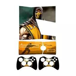 اسکین(برچسب)Xbox 360 اسلیم -طرح mortal kombat-مدل اسلیم-کد273-سفارشی