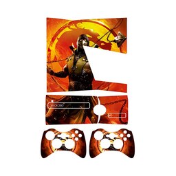 اسکین(برچسب)Xbox 360 اسلیم -طرح mortal kombat-مدل اسلیم-کد18-سفارشی