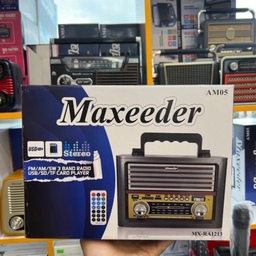 رادیو اسپیکر بلوتوثی آنتیک طرح قدیم برند MAXEEDER AM05