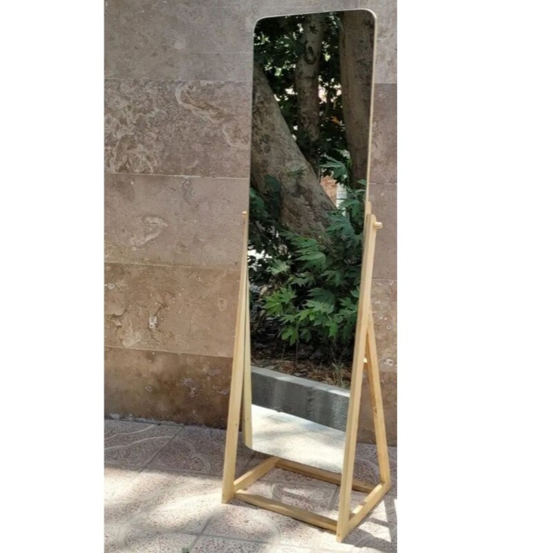 آینه ایستاده چوبی پایه دار