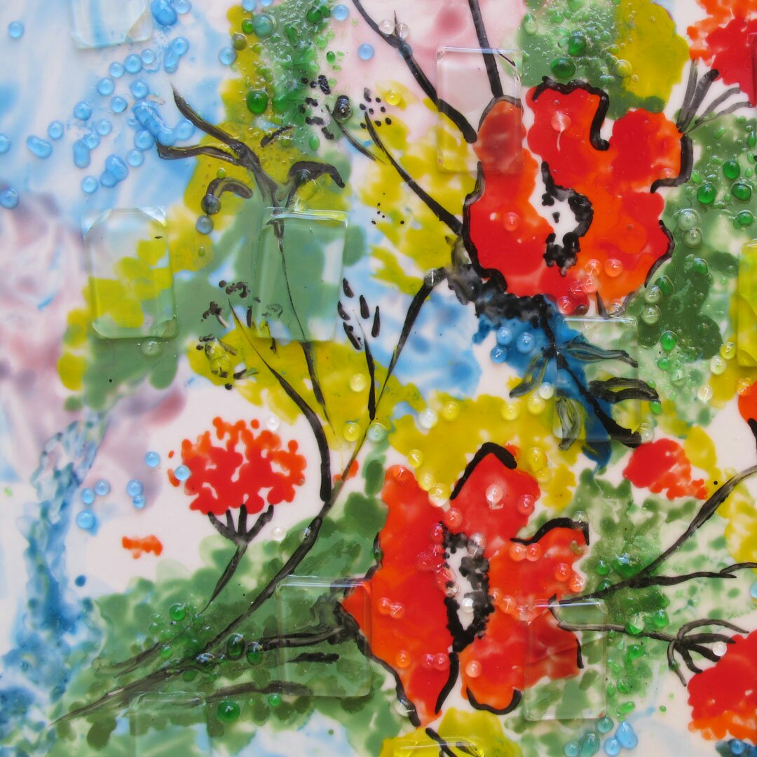 تابلو آمینا طرح طبیعت زیبا(قاب سفید)