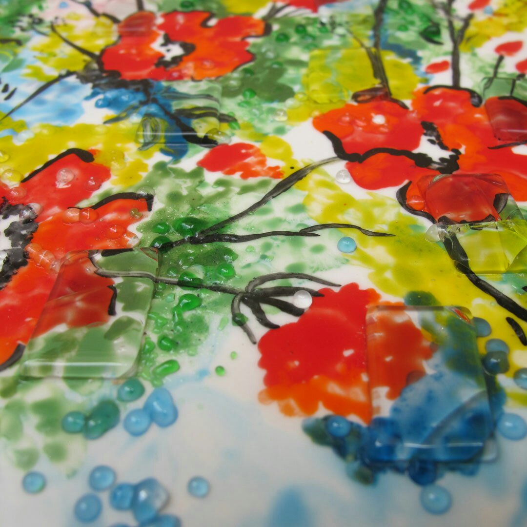 تابلو آمینا طرح طبیعت زیبا(قاب سفید)