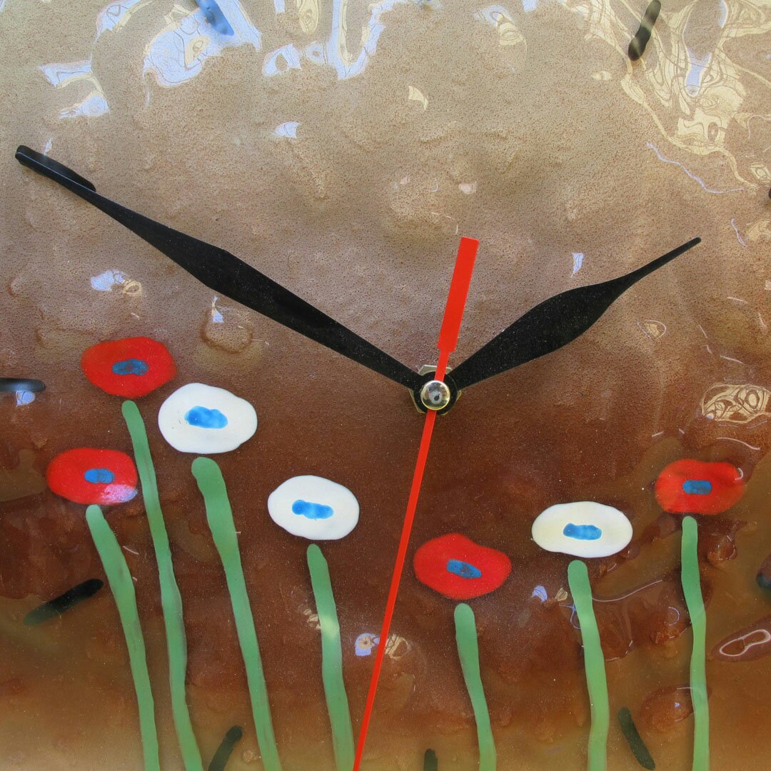 ساعت دیواری آمینا طرح دشت زیبا(قاب سفید)