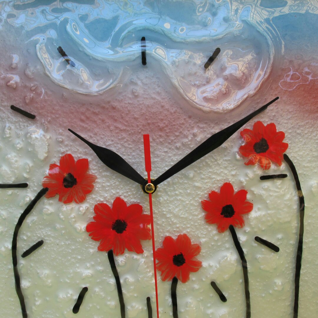 ساعت دیواری آمینا طرح رویای زندگی (قاب سفید)