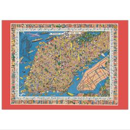 تابلو شاسی پالمیرا طرح نقشه تاریخی نیویورک کد MAP114 سایز 50X70