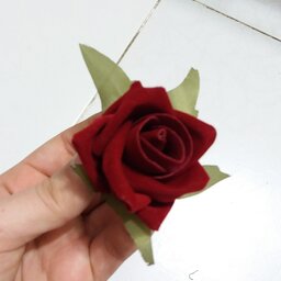 گل رز(بسته60تایی دونه ای 7500)گل رز مخمل با کیفیت گل مصنوعی(عمده)