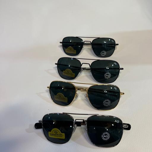 عینک آفتابی مردانه شیشه سنگ امریکن اپتیک AO  امریکایی خلبانی در رنگ بندی 