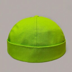 کلاه لئونی کتان رنگ سبز فسفری کد 2166